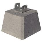 concrete deck block with metal bracket|12x8x12 deck block.